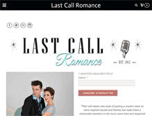 Tablet Screenshot of lastcallromanceband.com